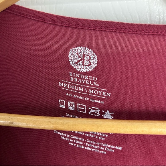 Kindred Bravely Angelina Nursing Dress Maternity Size Medium Red Burgundy Shade - Picture 3 of 5